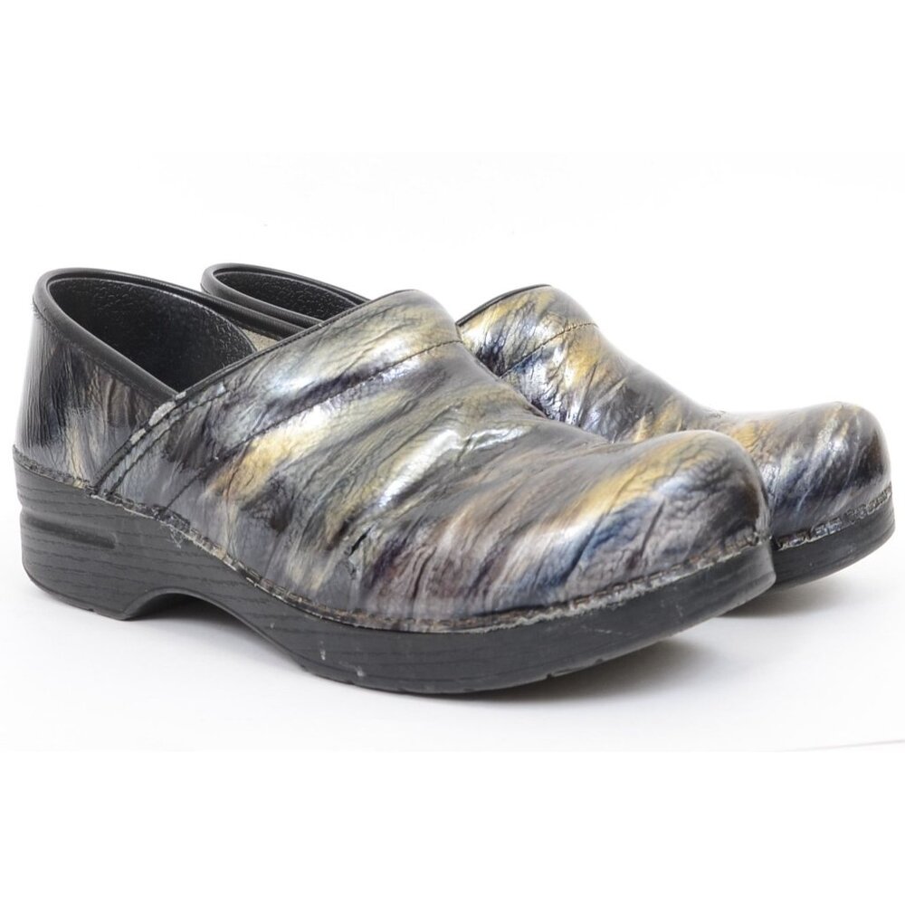 Dansko Tie-Dye Leather Nursing Medical Slip-on Clog Shoes EUR 41 US 10 Women's